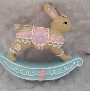 Pastel Rocking Bunny Decor